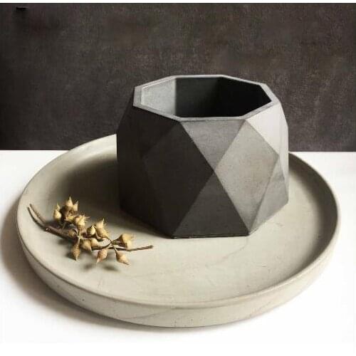 Geometric silicone mold Nordic wind Modern cement flower pots 3d vase flower pots mould handmade planter mold