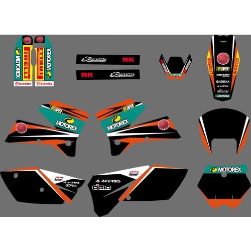 Matching Graphic Decal Sticker For KTM 125 200 250 300 400 450 525 SX SXF SX-F EXC EXCR XC XCF XC-F XCW XCFW MXC 2005 2006 2007