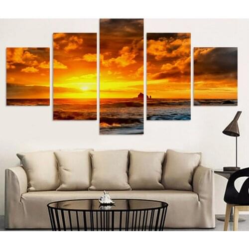 HD Printed Painting Sea Sunset Canvas Print room decor print poster picture canvas(No Frame)