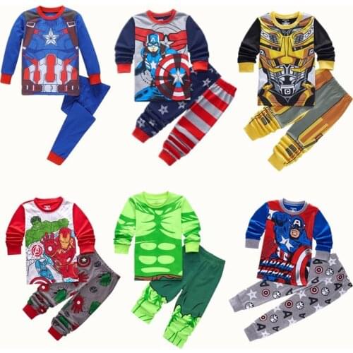 Cartoon Spiderman suit Boy clothes Long Johns Children Underwear Long Johns Boys Thermal Underwear kids Sleepwear Home Clothing