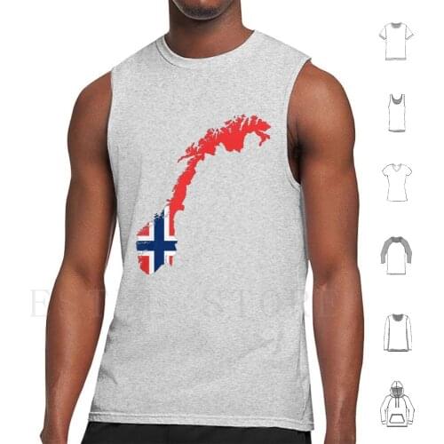 Norway Flag Map Tank Tops Vest Sleeveless Norwegian Norge Oslo Europe Patriot