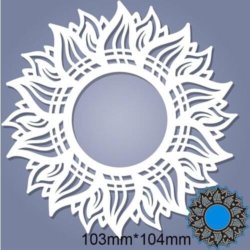 103*104 mm flower shape circle new Metal Cutting Dies for decor card DIY Scrapbooking stencil Paper Album template Dies