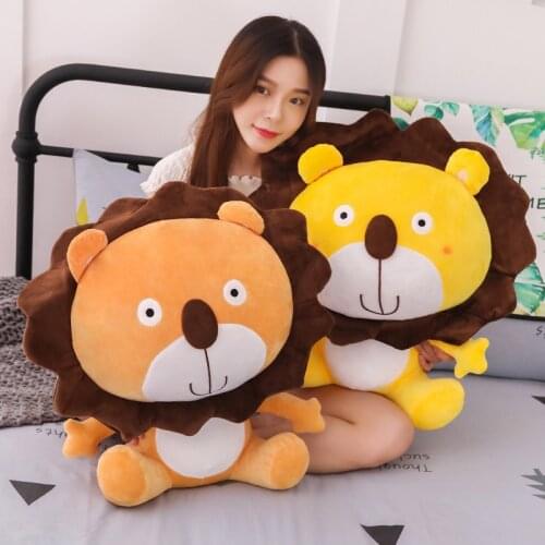 40/50/60cm Cute Cartoon Lion Soft Plush Toys Stuffed Animal Doll Birthday Presents For Children Kids