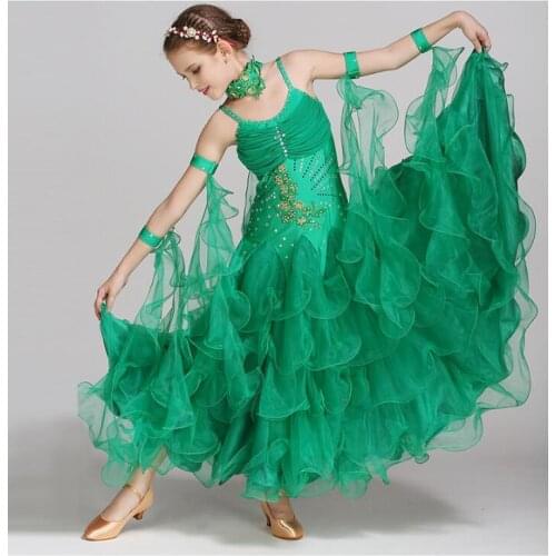 Fashion Standard dance dresses Children Modern dance costume Ballroom Girl
