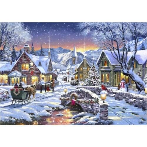 Tinsel Town - Counted Cross Stitch Kits - DMC DIY Handmade Needlework for Embroidery 14 ct Cross Stitch Sets