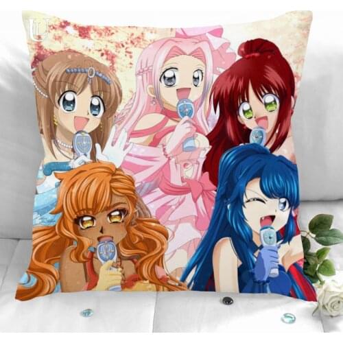 Mermaid-Melody-Pichi-Pichi-Pitch-Pillowcases Square Pillowcase Home Decorative Zipper Pillow Cover 35X35cm40X40cm(One Side)