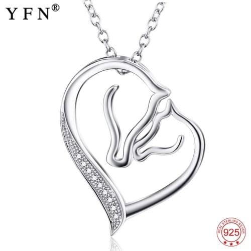 YFN 925 Sterling Silver Mom&Baby Antlers Necklace Jewelry Cubic Zircon Pendant Necklaces S925 Chain Moms Gift Mothers Day Gift