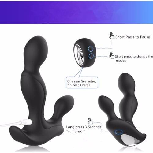 Rechargeable Prostate Massager Anal Sex Toy for Men Waterproof 7 Vibrations Adult Sex Toy Male Vibrating Stimulation Patterns