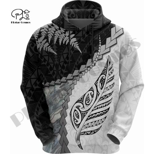 PLstar Cosmos 3DPrint Newest Maori Polynesian Tattoo Premium Awsome Unique Harajuku Streetwear Unisex Hoodie/SweatshirtZip E-13