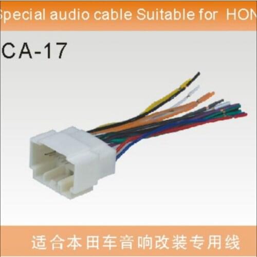 Plugs Into Factory Harness For Honda Radio Power Wire Adapter / Aftermarket Stereo Cable / Male DIN To ISO