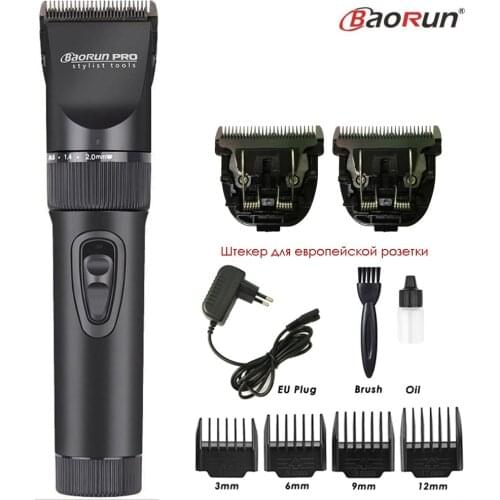 BaoRun Professional Hair Clipper 2000mAh Lithium Battery Hair Trimmer Beard Shaving for Men Electric Cutter Hair Cutting Machine
