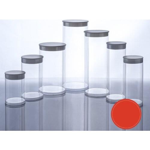Spot beauty egg cylinder packaging transparent plastic cylinder powder puff storage box cosmetic pet cylinder can be customized