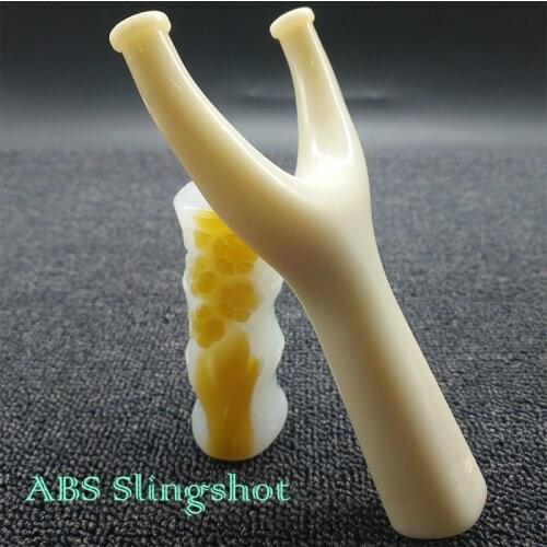 1pc ABS Slingshot Straight Flying Tiger Bow Resin Flat Leather Outdoor Hunting Bow Catapult Archery Slingshot Hunting