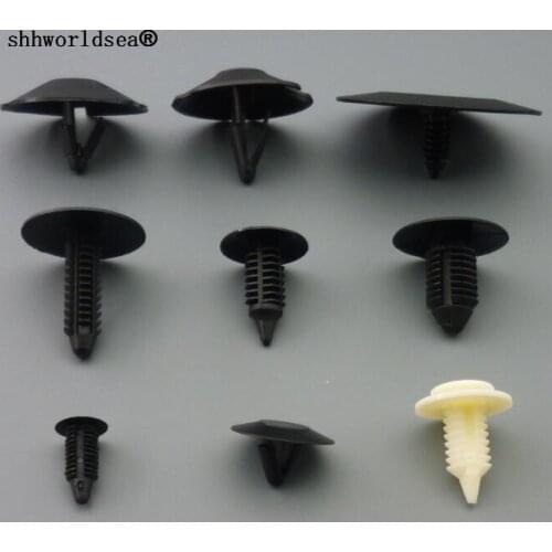 Shhworldsea 100pcs Auto Fastener Automobile Door Trim Panel Clip Push Retainer Bumper Fender Rivets Clips for Car Plastic Rivet