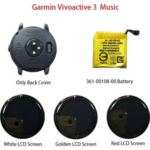 Original Blue Back Case Cover /LCD Screen /Battery(361-00108-00)for Garmin Vivoactive 3 Music Smart Watch Repair Parts