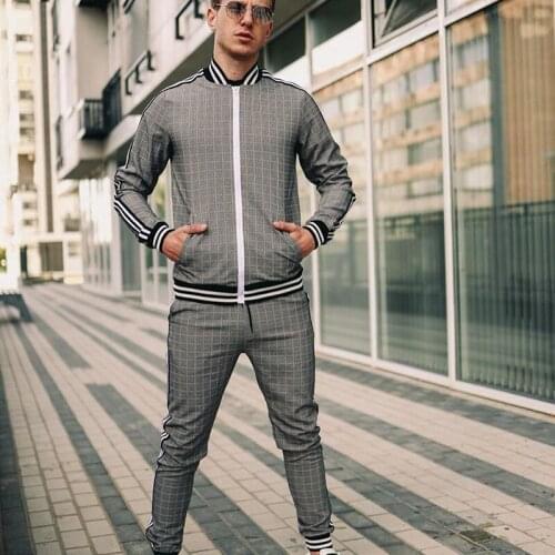 Tracksuit Men zipper Sets 2 Pieces Sets Sweatshirt+pants Pullover Hoodie Sportwear Male Suit Casual Men Clothes Two Piece Set