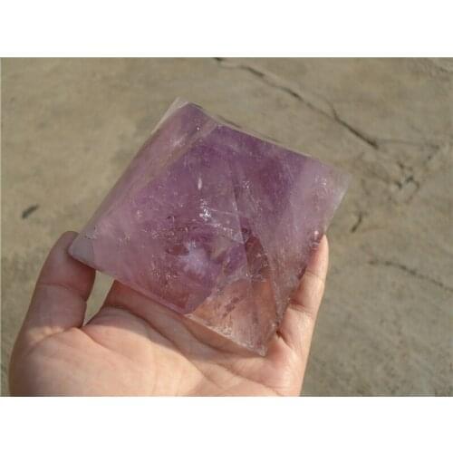 TOP!! 475g Natural Amethyst Quartz Crystal Pyramid Healing LA1229