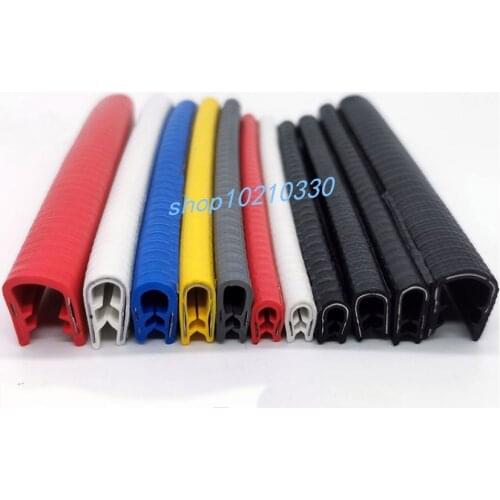 2M/5M Universal Car Door Edge Scratch Protector Strip Sealing Guard Trim With Steel Car-styling Automobile Door Protector