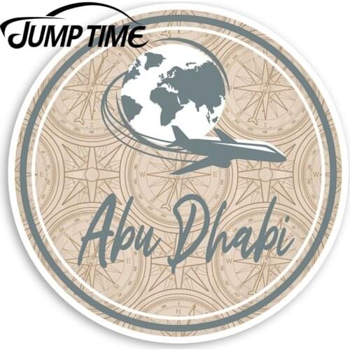 Jump Time Abu Dhabi Vinyl Stickers UAE Travel Sticker Laptop Luggage Decal Truck Window Car Wrap Car Accessories