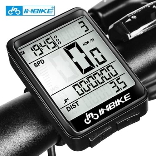 INBIKE Waterproof Bike Computer Speedometer Wireless Wired Odometer Cycling Bicycle Computer MTB Cycle Mount Holder Stopwatch