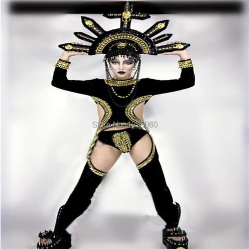 WY02 Gothic style Siamese clothing ballroom dance mens costumes sexy party stage show wears suit dj singer bat performance dress