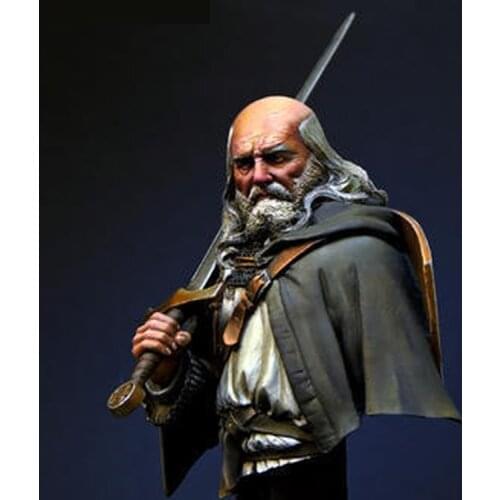 1/12 Jacques Bernard de Molay, Knights Templar, Red Crusader, Resin Model figure Bust GK, Unassembled and unpainted kit