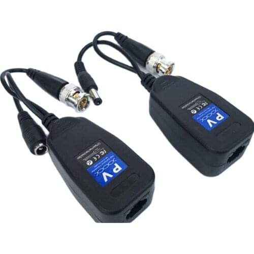 1CH Passive Balun RJ45 CCTV Balun Video Balun Transceiver Supply Power For HDCVI/HDTVI/AHD Analog High Definition Camera