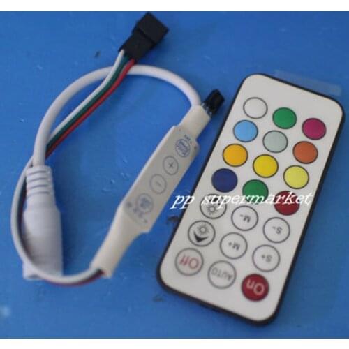 2pcs 21key IR-DC12v led remote controller with 4 buttons for strip WS2811//TM1804/TM1809/INK1003/ICS1903