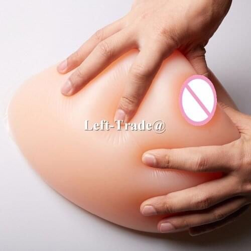 4100g Very Big Oval Nipple Silicone Breast Forms For Drag Queen CD TG Realistic Boobs