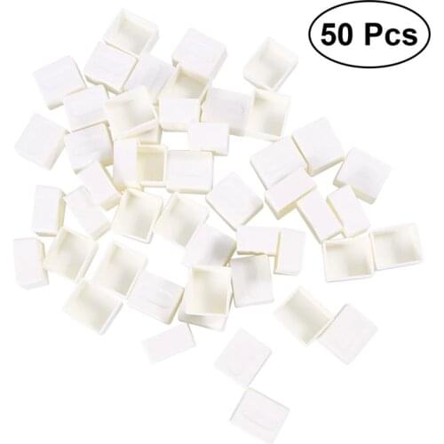 50pcs Watercolor Paint Pan Plastic Empty Watercolor Half Pans for Painting