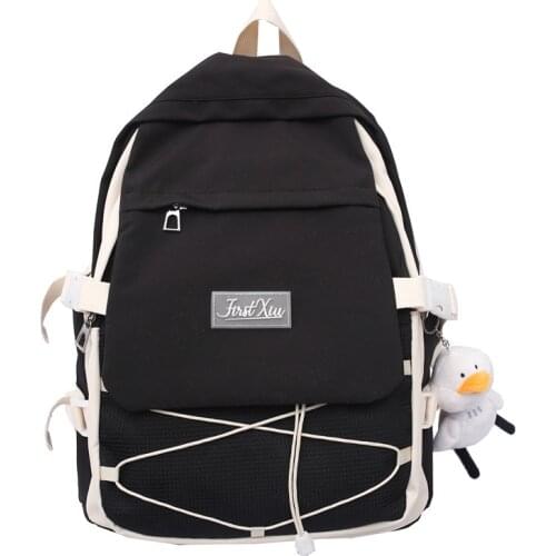 Large High School Bags for Teenage Girls Backpack Women Nylon Schoolbag Student Bookbag Female 2021