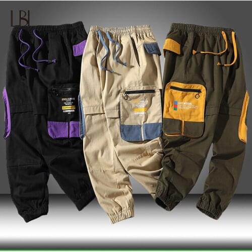 Men Tactical Cargo Pants Joggers Military Casual Cotton Pants Man Hip Hop Trousers Resistant Casual Sweatpants Autumn Streetwear