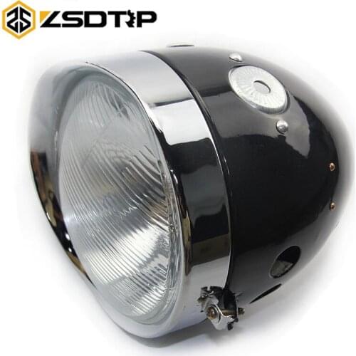 ZSDTRP Retro motorcycle Old stock original black color headlight comp case For BMW R50 R1 R12 R 71 M1 Ural CJ-K750