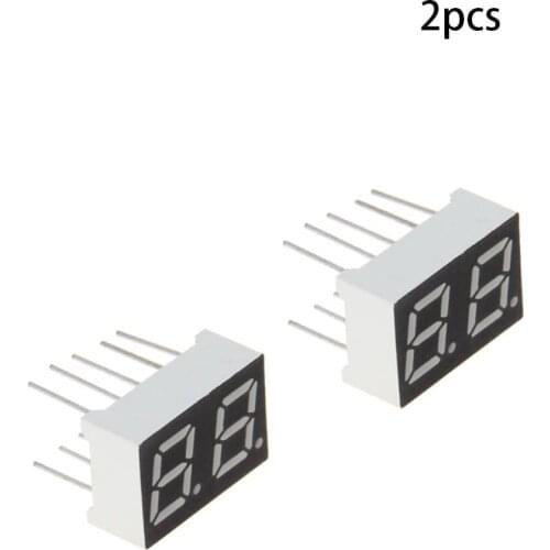 Hot 2~20pcs Common Cathode / Anode LED Display 2 Bit Digital Tube 10 Pin 7 Segment 2V 20mA Red/Green LED Segment Displays