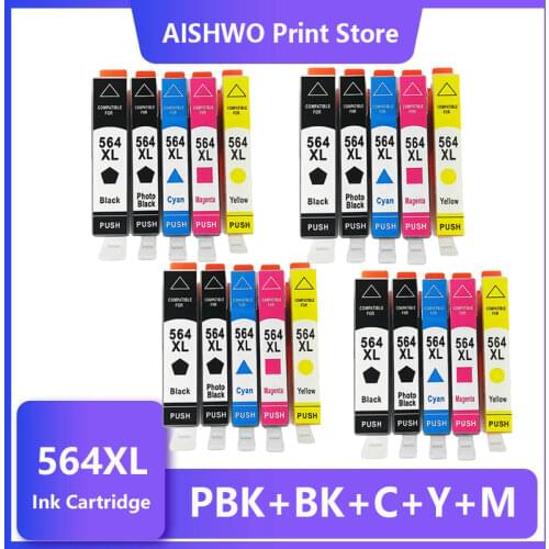 ASW 564XL Ink Cartridge for hp 564xl 564 compatible for HP Photosmart B8550 C6324 C310a C410 6510 D5460 7510 B209a 4610 3070A