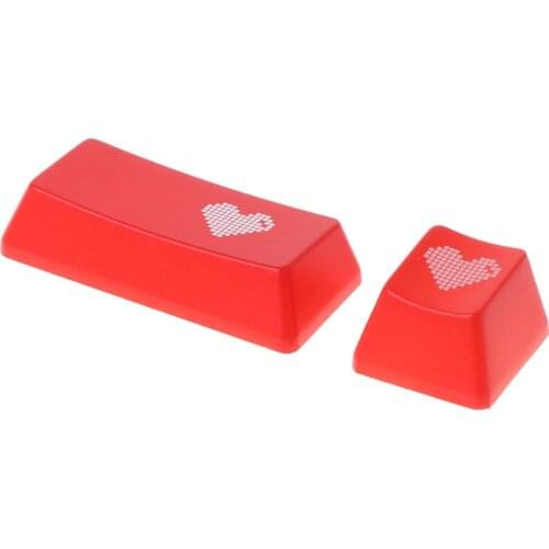High Quality Red Love Heart Pattern Keyboard Keycap Mechanical ENTER/ESC Key Cap Hat for PC Computer Notebook Use Supplies