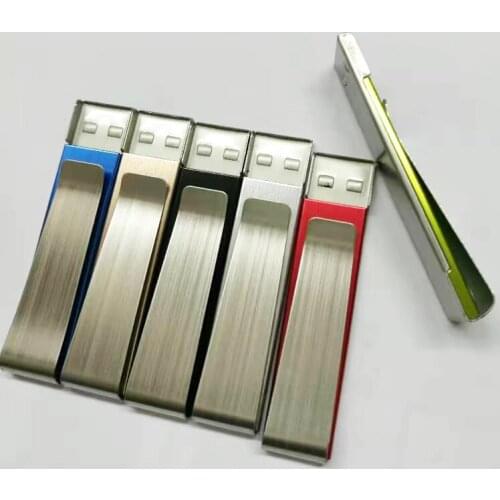 50 Pieces No logo Metal Clip USB Shell they suitable for Long UDP flash Metal folder shell It is no memory chip