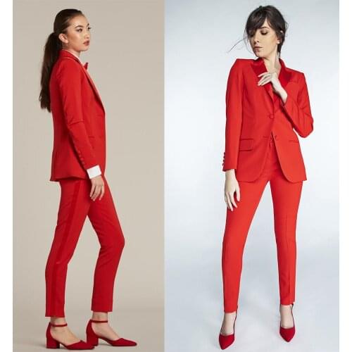 Fashion Week Striking Red Temperament Loose Single Breasted Suit Coat Women Jacket Oversize Female Blazer