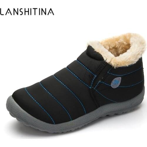 2020 Silp-on Men Winter Shoes Plush Warm Snow Boots Cotton Inside Antiskid Bottom Casual Shoes Waterproof Ski Boots Big Size 48