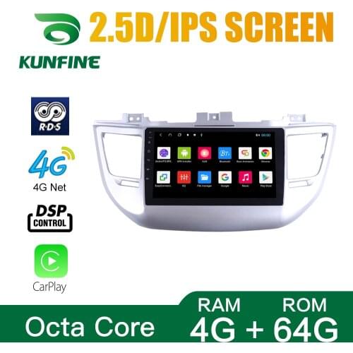 Octa Core 1024*600 Android 10.0 Car DVD GPS Navigation Player Deckless Car Stereo For Hyundai TUCSON 2015-2018 Radio Headunit