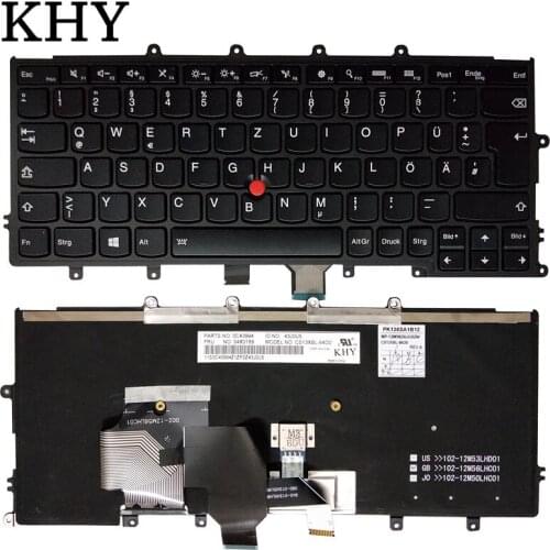 Original DE DO GER Backlight keyboard For Thinkpad X230S X240S X240 X250 X260 Laptop FRU 04X0189 04X0227 0C43994