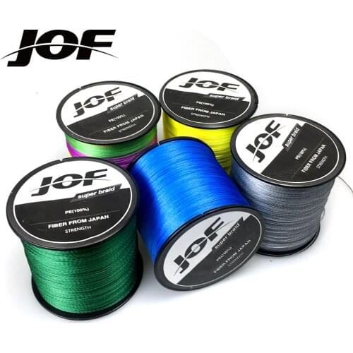 JOF Braided Fishing Line X9 X8 X4 300M Super Strong PE Multifilament Line 0.14-0.70mm 18LB-119LB 9 Strands 8 Strands 4 Strands
