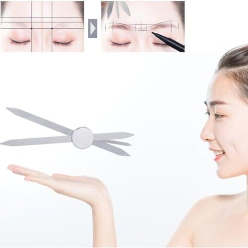 Q1QD Microblading Accessories Stainless Steel Eyebrow Ruler Compass for Permanent Makeup Eyebrow Measure Stencil Tool Tattoo