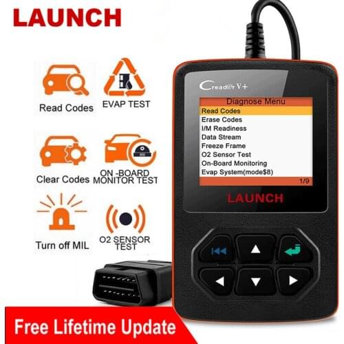 LAUNCH Creader V+ OBD2 Engine Code Reader EOBD OBDII Professional Car Diagnostic Tool LAUNCH Engine Scanner OBD Free Update