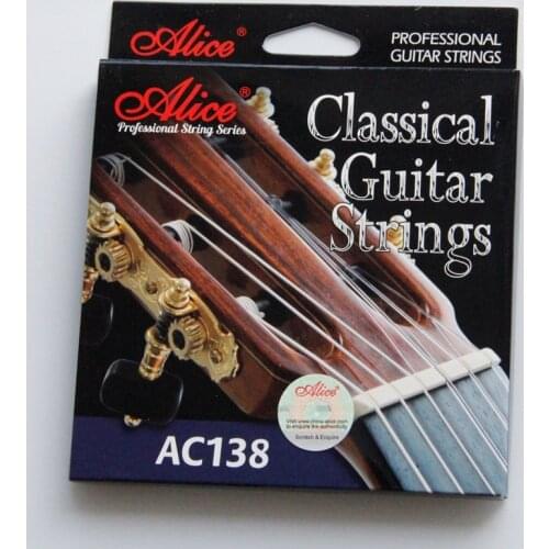 Classical Guitar Strings ALICE 0285-044 Silver-Plated 85/15 Bronze Wound Cristal Nylon Strings 6pcs/set