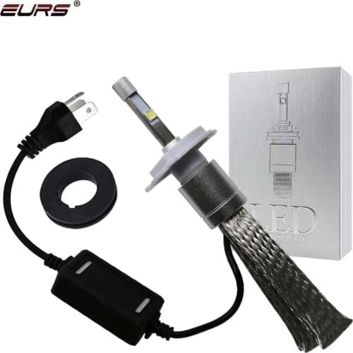 EURS 2PCS R3 Auto Lamp H4 Led H7 H1 H3 H11 Car Headlight Bulbs H8 9005 HB3 9006 HB4 9004 9007 H13 Led Automotive 12V 80W 9600LM