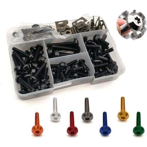 Universal Motorcycle Body Fairing Bolt Kit Fasteners Clip Screws Set For Yamaha FJR1300 FZ1 FAZER YZF R 3 25 6 600 R TRX850