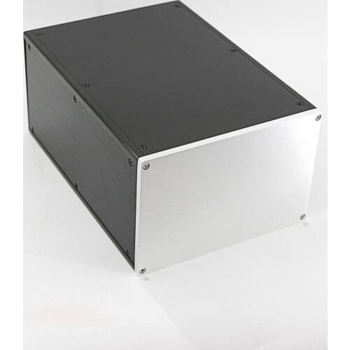 GZLOZONE DIY Power Amplifier Aluminum Chassis Amp Box PSU Shell 221*120*311mm L12-15