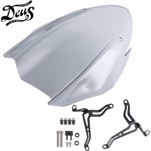 For Suzuki GSXS750 GSX-S750 GSX-S GSXS 750 2017 2018 2019 Black Motorcycle Windscreen Windshield Shield Screen with Bracket