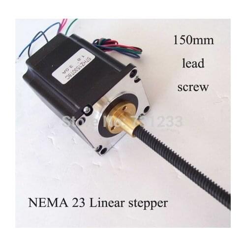 1.8 degrees NEMA 23 External Linear Stepper Motor 57 mm Frame 150 mm Length of the Screw Propeller Axial